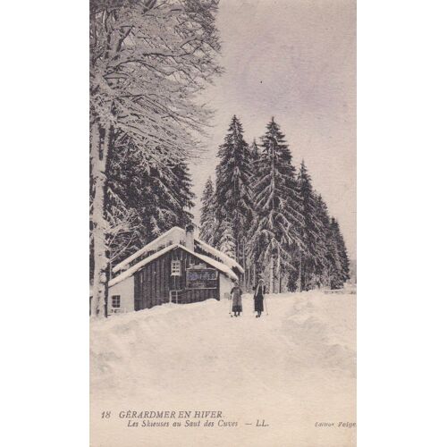 Carte Postale Ancienne / Gerardmer,Skieuses Au Saut Des Cuves