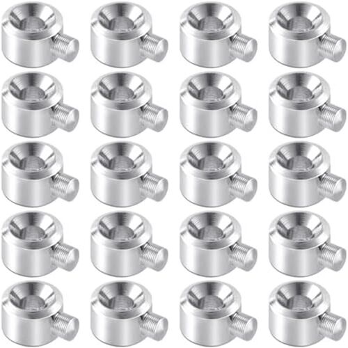 20pcs Crimp Beads for Jewelry Making, Silver Spacer Beads Metal Bead Plug Crimp Pendant for Bracele