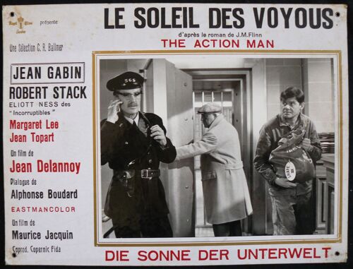 Jean Gabin * Le Soleil Des Voyous * Jean Delannoy - 1967 * 1 Petite Affiche De Cin?ma De 32x43 Cm * 1 Photo D'exploitation Originale De Cin?ma * Lobby Card * Robert Stack ; Jean Gabin ; Suzanne Flon