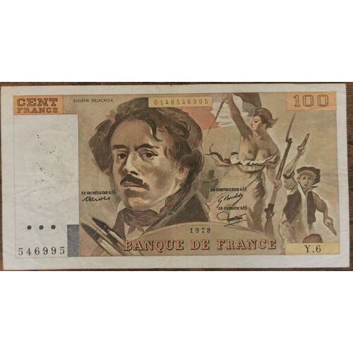 Billet 100 Francs Eugène Delacroix 1978 France Y.6 - F69.01d