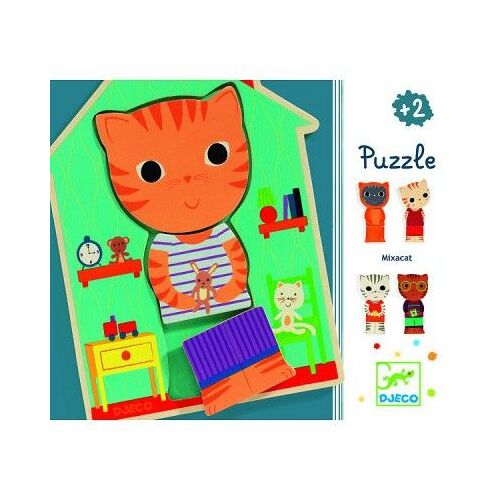 Puzzle 5 X 3 Pièces En Bois - Mixacat