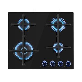 Klarstein Illuminosa 4 Table De Cuisson À Gaz 4 Brûleurs Sabaf , Surface Vitrocéramique