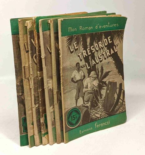 7 Livres ""Mon Roman D'aventures"": La Route De L'atlantique; Révolte À Santa-Moréna; L'explorateur Sous-Marin; Le Corsaire Des Mers Du Sud; Le Solarium De La Mort; La Course Au Bolide; Vengeance...