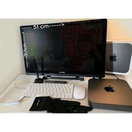Lot Ordinateur Mac mini, écran tablette graphique pro, souris et clavier Apple