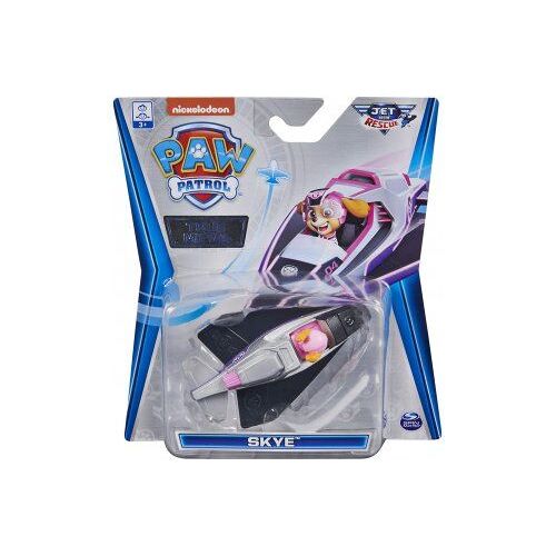 Coffret Pat Patrouille Véhicule En Métal Jet : Stella Et Son Avion Gris 7 Cm - Voiture Miniature - Chien - Collector