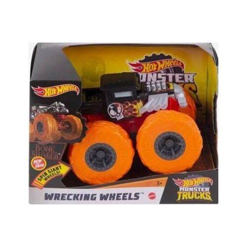 Coffret monster jam géant Wrecking Wheels Bone Shaker 13 x 9 cm (lxh) - voiture noir et Orange - Hot wheels - Nouveauté