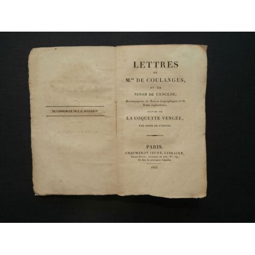 Lettres De Mme De Coulanges Et De Ninon De L'enclos