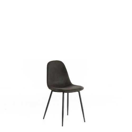 Lot de 4 chaises Fox - Gris - 48 x 60 x 87 cm