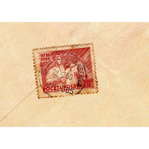 Timbre Pologne Polska Congrès De L'unité Du Mouvement Populaire 1949