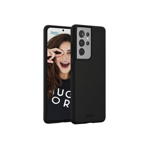 Jaym Classic - Coque De Protection Pour Téléphone Portable - Microfibre - Silicone De Qualité Supérieure - Noir - Pour Samsung Galaxy S22 Ultra