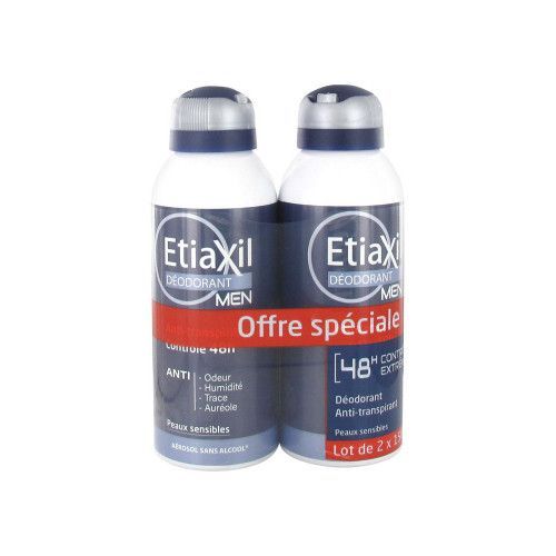 Etiaxil Déodorant Men Aérosol 2x150ml 