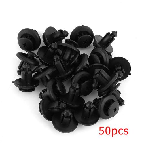 Trou De Vis De Pare-Choc Automobile Universel, 8mm, En Plastique, Rivets De Fixation Du Panneau, Clips Noirs 13905 Pour Mazda Et Renault, 50 Pièces
