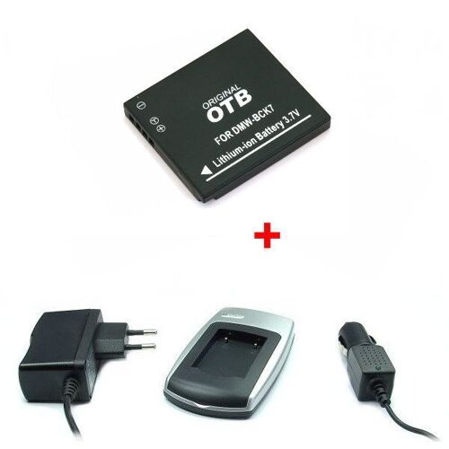 Chargeur + Batterie DMW-BCK7 pour Panasonic Lumix DMC-FH2, FH4, FH5, FH6, FH7, FH8