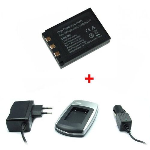 Chargeur + Batterie Li-10b pour Olympus C-470 Zoom, C-50 Zoom, C-5000 Zoom, C-60 Zoom