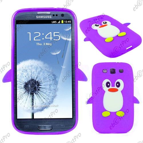 ebestStar ® Coque Silicone avec Motif Pingouin pour Samsung Galaxy S3 i9300 i9305, Couleur Violet
