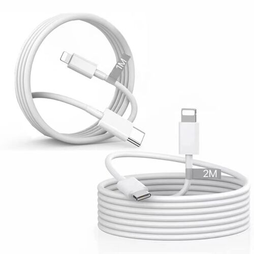 Câble De Charge Rapide Usb C Pd 20 W Câble De Données De Type C Pour Iphone Câble De Charge Rapide, Compatible Avec Iphone 14/13/12/Mini/11/Xs/Xr/X, Ipad (2 Pièces 1 M+2m)