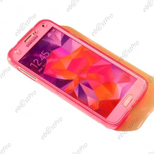Ebeststar ® Coque Portefeuille À Rabat Housse Etui Livre Silicone Gel + Film Protection D'écran Pour Samsung Galaxy S5 Sm-G900f G900, Octa-Core Sm-G900h, Couleur Rose