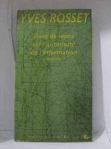 Aires De Repos Sur L'autoroute De L'information