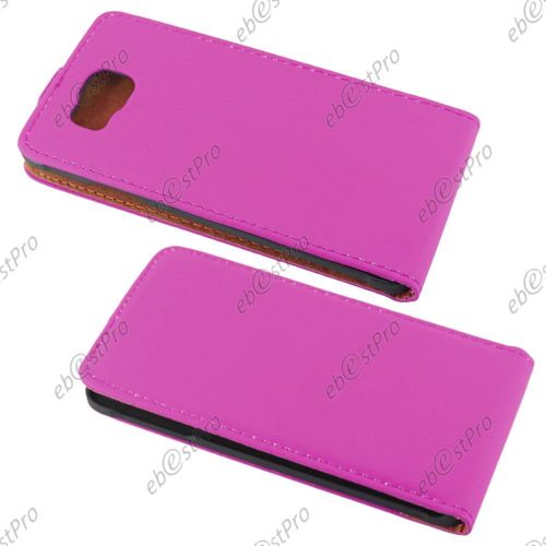 Ebeststar ® Pour Samsung Galaxy Alpha Sm-G850f Etui Pu Cuir Rabattable Housse Coque Ultra Slim + Film Protection D'écran, Couleur Violet