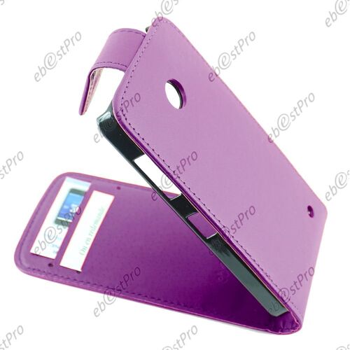 Ebeststar ® Housse Simili Cuir À Clapet Coque Etui + Film Protection D'écran Pour Nokia Lumia 630, Couleur Violet
