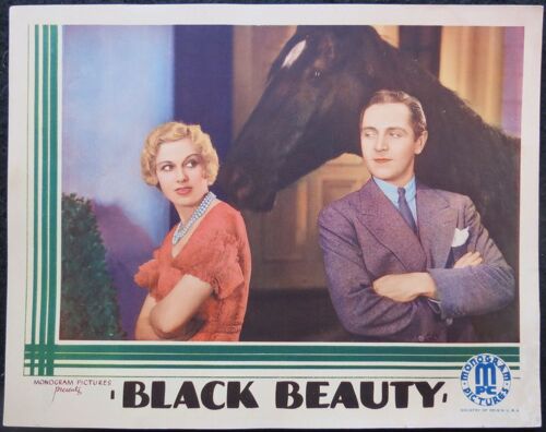 Black Beauty - Film 1933 Réal Phil Rosen Avec Esther Ralston, Alexander Kirkland - 1 Photo Originale D'exploitation De Cinéma Lobby Card Usa - Affiche 28x36 Cm - Roman Anna Sewell Price Noir - Cheval