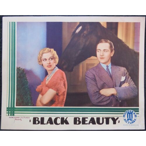 Black Beauty - Film 1933 Réal Phil Rosen Avec Esther Ralston, Alexander Kirkland - 1 Photo Originale D'exploitation De Cinéma Lobby Card Usa - Affiche 28x36 Cm - Roman Anna Sewell Price Noir - Cheval