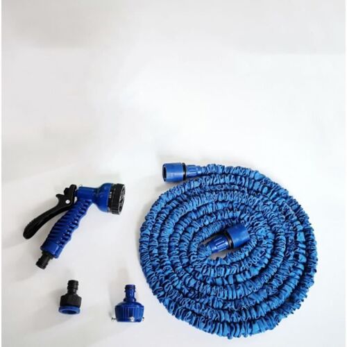 Tuyau d 'arrosage Flexible et Extensible Rétractable avec 7 Fonctions Pistolet pour Irrigation et Nettoyage du Jardin (100FT: 30M, Bl