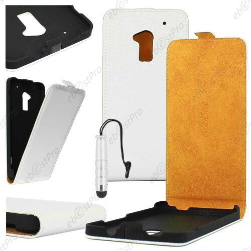 Ebeststar ® Housse Coque Etui En Pu Cuir À Rabat + Film + Mini Stylet Pour Htc One Max, Couleur Blanc