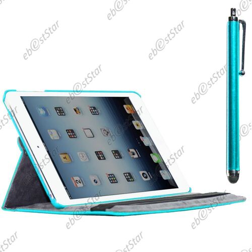 Ebeststar ® Housse Coque Etui Pu Cuir Rotatif Support Rotation 360° + Film + Stylet Pour Apple Ipad Mini Retina / Ipad Mini 2 / Ipad Mini (Wi-Fi, 3g, Cellular ...), Couleur Bleu