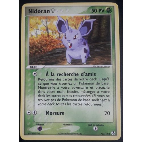 Carte Pokémon Nidoran 70/112 - Ex Rouge Feu Vert Feuille (Fr)