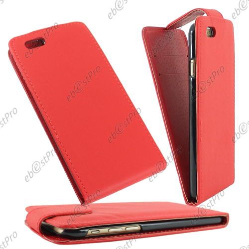 Ebeststar ® Pour Apple Iphone 6 Écran 4.7" - Film + Housse Coque Etui Simili Cuir À Rabat Vertical, Couleur Rouge