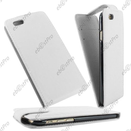 Ebeststar ® Pour Apple Iphone 6 Écran 4.7" - Film + Housse Coque Etui Simili Cuir À Rabat Vertical, Couleur Blanc