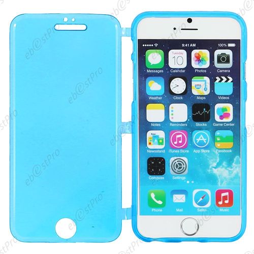 Ebeststar ® Pour Apple Iphone 6 Plus Écran 5,5" Etui Portefeuille Rabattable Livre Housse Coque Silicone Gel + Film Protection D'écran, Couleur Bleu