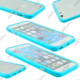 Ebeststar ® Pour Apple Iphone 6 Écran 4.7" - Film + Housse Coque Etui Contour De Protection Bumper Avec Bouton Metal, Couleur Bleu