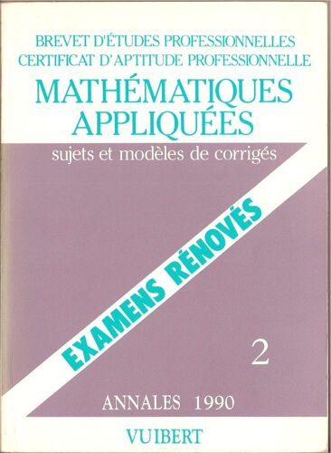 Mathematiques Cap/Bep - Edition 1990