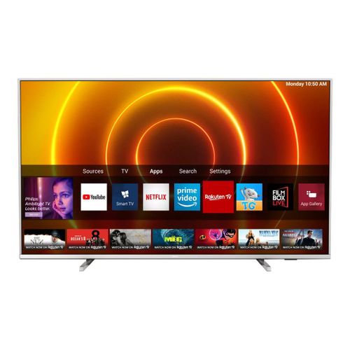 Philips 43PUS7855 - 43" 7800 Series TV LCD rétro-éclairée par LED - Smart TV - 4K UHD (2160p) 3840 x 2160 - HDR - argent clair