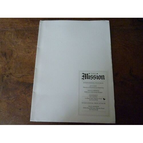 Dossier De Presse Du Film:The Mission