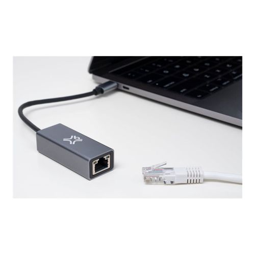 XtremeMac - Adaptateur réseau - USB-C - Gigabit Ethernet - argent pomme