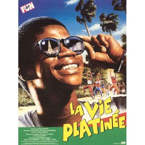 La Vie Platinee - Véritable Affiche De Cinéma Pliée - Format 40x60 Cm - De Claude Cadiou Avec Yves Zogbo Junior, Nadia Do Sacramento, Pierre Gondo, Mariam Cisse, Salifou Camara - 1987