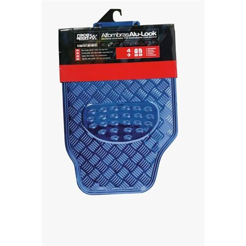 Jeu De 4 Tapis De Sol Look Aluminium - Universels - Bleu