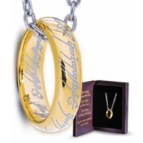 Le Seigneur Des Anneaux Bague L'anneau Unique Argent Plaqué Or