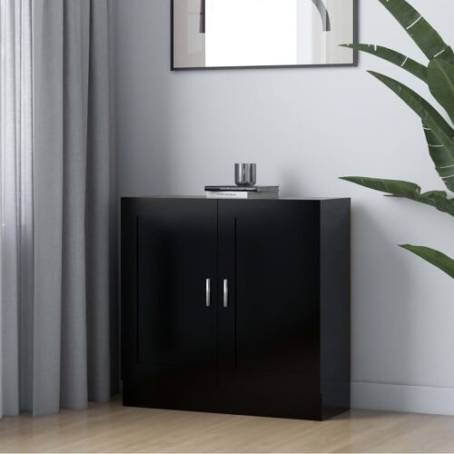 vidaXL Bibliothèque Noir 82,5x30,5x80 cm Bois d'ingénierie