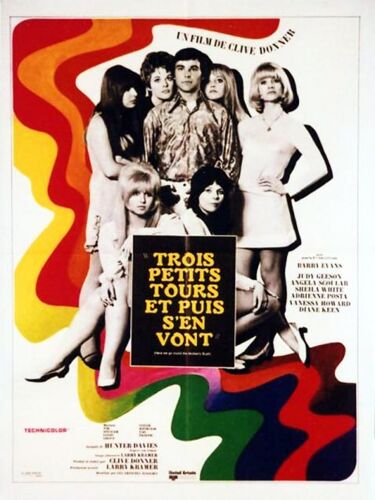 Trois / 3 Petits Tours Et Puis S En Vont - Véritable Affiche De Cinéma Pliée - Format 120x160 Cm - De Clive Donner Avec Barry Evans, Judy Geeson, Angela Scoular, Sheila White - 1968