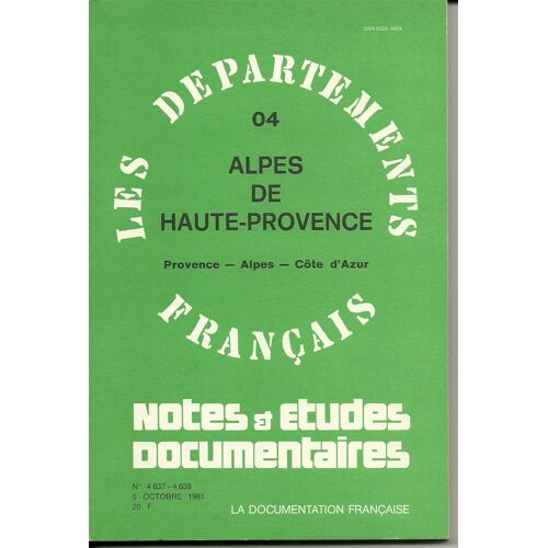 Notes Et Etudes Documentaires 4637