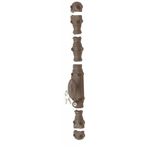Crémone en applique - en fonte - avec serrure - RY 60 gris mat TORBEL