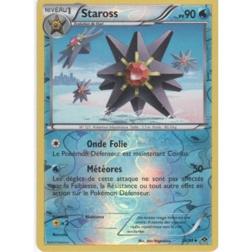 Carte Pokémon "Staross" Pv90 Holo Reverse 24/99
