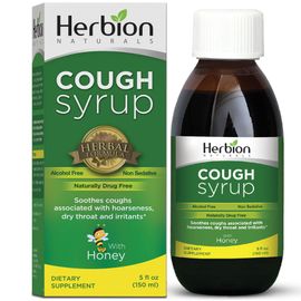 Herbion Naturals Sirop Contre La Toux Au Miel - 5 Fl Oz (150 Ml) - Aide À Soulager La Toux Et Apaise Les Maux De Gorge - Optimise Le Système Immunitaire - Favorise Une Fonction Pulmonaire Saine 