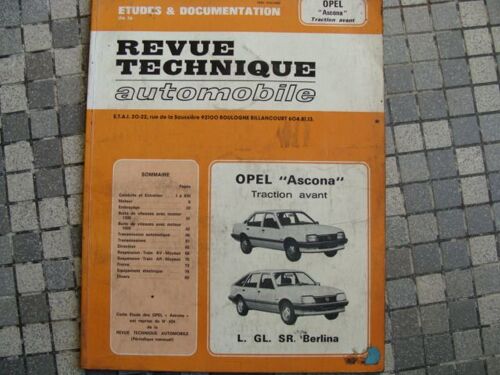 Opel Ascona Traction Avant - Avec Dossier Contrôle Technique