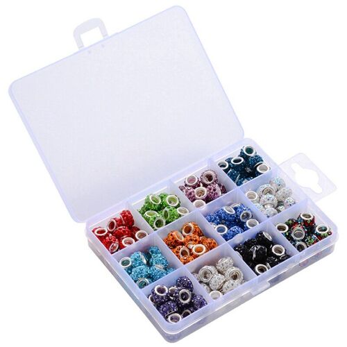 5mm Doux En Céramique Incrusté Perles Percées 12 Grille Ensemble Bracelet Perlé À La Main Matériel Bijoux À Bricoler Soi Même Accessoires