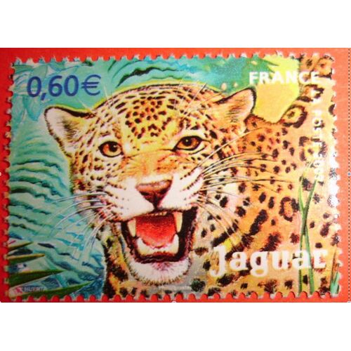 Timbre "Jaguar" Espèces Protégées D'outre Mer